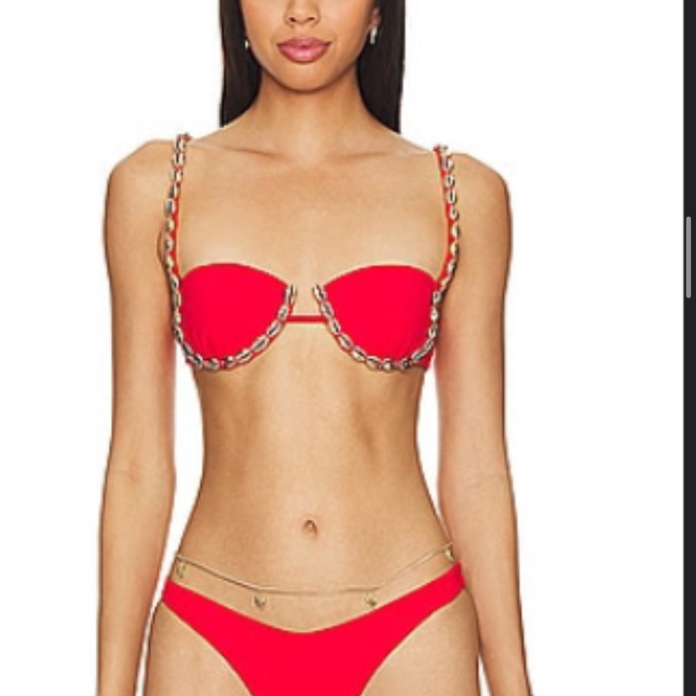 Colette Balconette Top in Fire